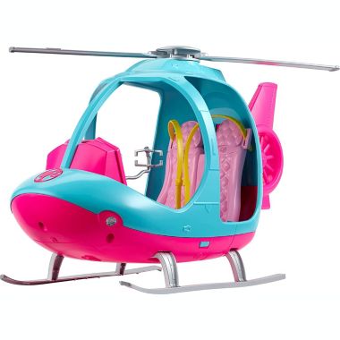 Barbie Helicopter, Pink and Blue with Spinning Rotor. View a larger version of this product image.