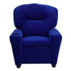 Alternate image 2 for Flash Furniture Chandler Contemporary Blue Microfiber Kids Recliner with Cup Holder