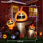 Alternate image 1 for CAMULAND Halloween inflatable Pumpkin with Cats, Built-in LED Lights, Ropes, Inflatable LED Lights Blow Up outdoor Decoration