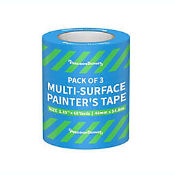 Precision Defined Multi-Surface Professional Blue Painters Tape, 1.88 inch x 60 yards, 3-Pack, UV-resistant, Water-based Acrylic Adhesive, 14-day Clean Removal, Paint tape for Walls, Tiles, Glass