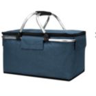 Alternate image 1 for Stock Preferred Large Insulated Picnic Basket Leakproof Warm Cooler Outdoor Navy Blue