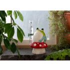 Alternate image 1 for Ganz Frog on Mushroom Outdoor Garden Rain Gauge 8 Inch Multicolor