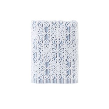 Saturday Knight Ltd Kali White Woven Jacquard Medallion Design Bath Towel - 27x50", Smoke. View a larger version of this product image.