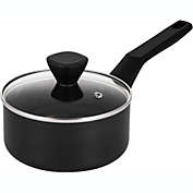 EPPMO 1.5 qt. Hard-Anodized Aluminum Nonstick Sauce Pan in Black with Lid
