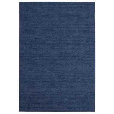 Chaudhary Living 4.5' x 6.5' Solid Blue Rectangular Outdoor Area Throw Rug. View a larger version of this product image.
