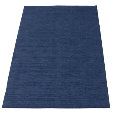 Chaudhary Living 4.5' x 6.5' Solid Blue Rectangular Outdoor Area Throw Rug. View a larger version of this product image.