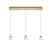 Elegant Lighting Luxurious Eren Adjustable Hanging 3 Lights Pendant for Living Room, Kitchen, Bedroom & Hallway, Gold