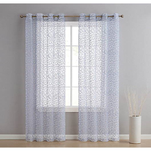 Thd Francine Embroidered Premium Soft, Shower Curtain And Window Treatment Sets