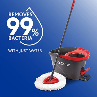 Verkeerd Tijdreeksen Geldschieter O-Cedar EasyWring Microfiber Spin Mop & Bucket Floor Cleaning System + 2  Extra Refills, Red/Gray | Bed Bath & Beyond