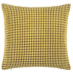 PiccoCasa Decor Soft Corduroy Striped Velvet Throw Pillow Cover, Yellow 26