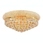 Alternate image 0 for Elegant Lighting 1800 Primo Collection Flush Mount 20"D x 10"H -10 Light,Gold Finish with Royal Cut Crystals