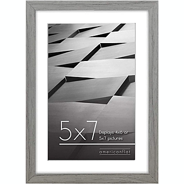 Americanflat 5x7 Picture Frame in Grey - Displays 4x6 With Mat and 5x7 Without Mat - Horizontal and Vertical Formats for Wall and Tabletop. View a larger version of this product image.