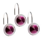 Alternate image 0 for Carnation Home Fashions "Caroline" Bejeweld Resin Shower Curtain Hooks - 1.5" x 1.5", Purple