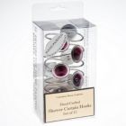 Alternate image 1 for Carnation Home Fashions "Caroline" Bejeweld Resin Shower Curtain Hooks - 1.5" x 1.5", Purple