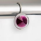 Alternate image 2 for Carnation Home Fashions "Caroline" Bejeweld Resin Shower Curtain Hooks - 1.5" x 1.5", Purple