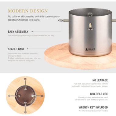 Tree Nest Moonlight Christmas Tree Stand for Real Trees, White. View a larger version of this product image.