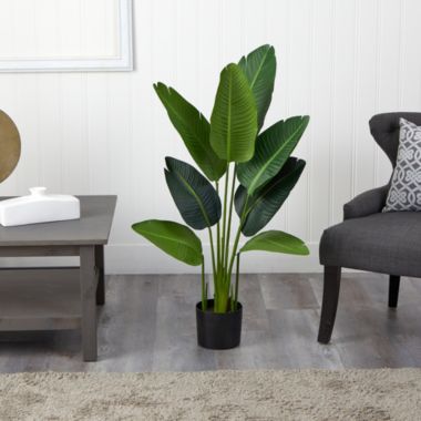 Nearly Natural 4&#39; Artificial Travelers Palm Tree. View a larger version of this product image.