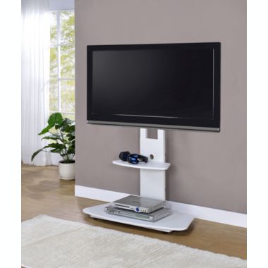 Proman Products Home Indoor Decorative Macro TV Stand, White. View a larger version of this product image.