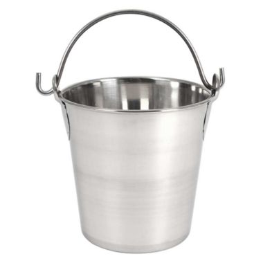 Lindy's 2-qt Heavy Stainless Steel Bucket Pail with Handle - Silver. View a larger version of this product image.