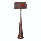 Special Lite Products Hummingbird Curbside Mailbox with Tacoma Mailbox Post Unit - Copper