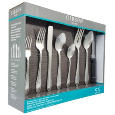 Gibson Home Wilmington Plus 55-Piece Flatware Set. View a larger version of this product image.