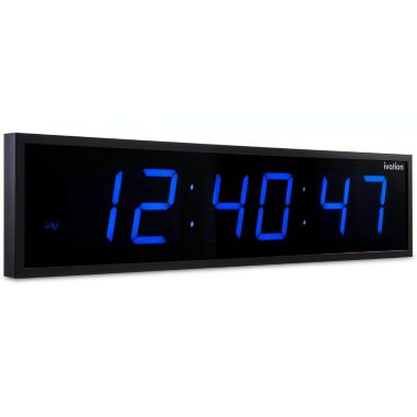 Ivation Huge Large Big Oversized Digital LED Clock - Shelf or Wall Mount (24 Inch - Blue). View a larger version of this product image.