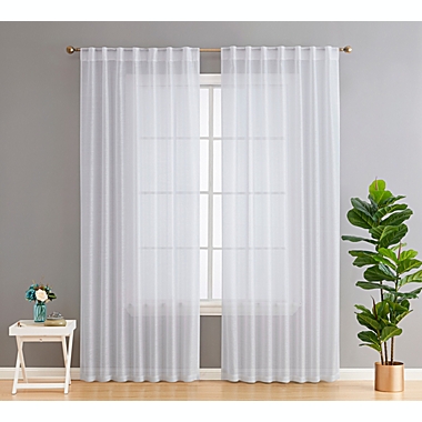 2 Panels Window Sheer Curtains54"x84"Inches 108"Total Width Voile Panels 