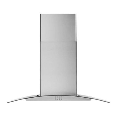 Whirlpool 36 inch Stainless Curved Glass Wall Mount Canopy Range Hood. View a larger version of this product image.