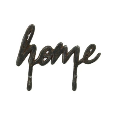 Cheungs Decorative Cast Iron "Home" Wall Hook. View a larger version of this product image.