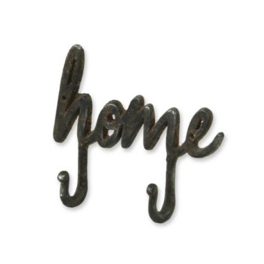 Cheungs Decorative Cast Iron "Home" Wall Hook. View a larger version of this product image.