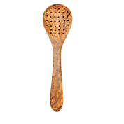 BeldiNest Olive Wood Strainer Spoon for Cooking, Slotted Spoons, Handmade Colander Spoons, Wooden Skimmer Spoons Great for Brewing, Grill, and Stirring - Solid Natural Olive Wood Long Spatula 12-inch