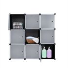 Alternate image 0 for Inq Boutique 9-Cube DIY Plastic Closet Cabinet, Modular Book Shelf Organizer Units, Storage Shelving with Doors RT