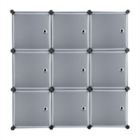 Alternate image 3 for Inq Boutique 9-Cube DIY Plastic Closet Cabinet, Modular Book Shelf Organizer Units, Storage Shelving with Doors RT