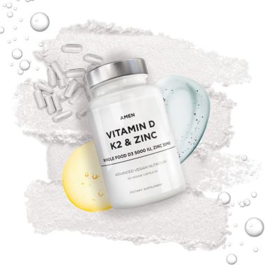 Amen Vitamin D, K2 & Zinc Supplement - 60ct. View a larger version of this product image.