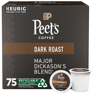 Peet's Coffee Major Dickason's Blend K-Cup Pod, 75 Count. View a larger version of this product image.