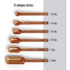 Alternate image 1 for 2lbDepot Black Measuring Spoons Set of 7 Includes Bonus Leveler, Premium, Rust Proof