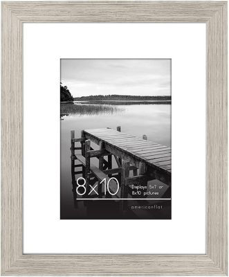 Matted to Display 5x7 Photo Craig Frames 23247635 8x10 Gray Picture Frame 