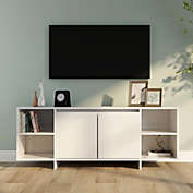 vidaXL TV Cabinet High Gloss White 51.2"x13.8"x13.8" Chipboard