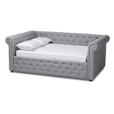 Baxton Studio Mabelle Modern And Contemporary Gray Fabric Upholstered Queen Size Daybed - Gray. View a larger version of this product image.