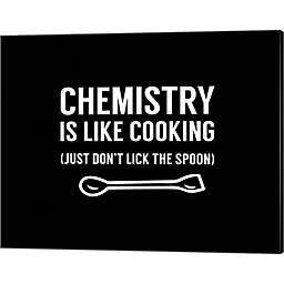 Great Art Now Chemistry Is Like Cooking - Black by Color Me Happy 20-Inch x 16-Inch Canvas Wall Art