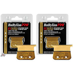 2x BaByliss PRO Replacement GoldFX Skeleton T-Blade 2.0mm Deep Tooth FX707G2