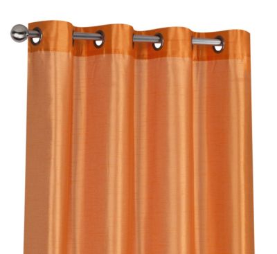 GoodGram Artisan Faux Silk Grommet Curtain Panel - 52 in. W x 95 in. L, Orange