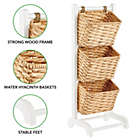 Alternate image 3 for mDesign Vertical Standing Storage Basket Stand with 3 Baskets