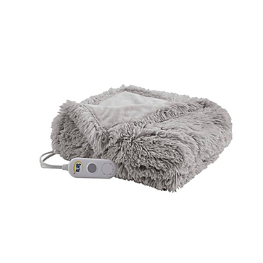 Serta  100% Polyester Shaggy Fur Heated Throw. View a larger version of this product image.