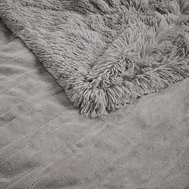Serta  100% Polyester Shaggy Fur Heated Throw. View a larger version of this product image.