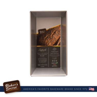 Baker's Secret 4x Mini Loaf Pan Set 6", Non-stick Aluminized Steel, Mini Cake and Bread Pan, Silver, Superb Collection. View a larger version of this product image.