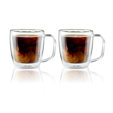 Henckels Cafe Roma 2-pc Double-Wall Glassware 12oz. Glass Coffee Mug Set. View a larger version of this product image.