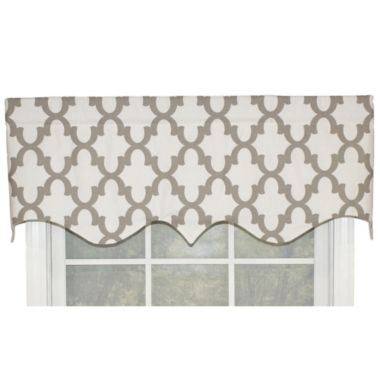 RLF Home Ogee Style Regal All Season Best Quality Valance Taupe 3" Rod Pocket 50W x 17L. View a larger version of this product image.