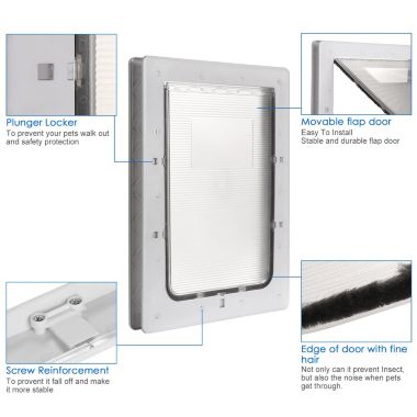 Ownpets X-Large Pet Wall Doors with Plastic Flap Door. View a larger version of this product image.