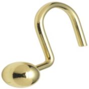 Carnation Home Fashions "Ball" Shower Curtain Hooks - Brass 4" x 4.5"